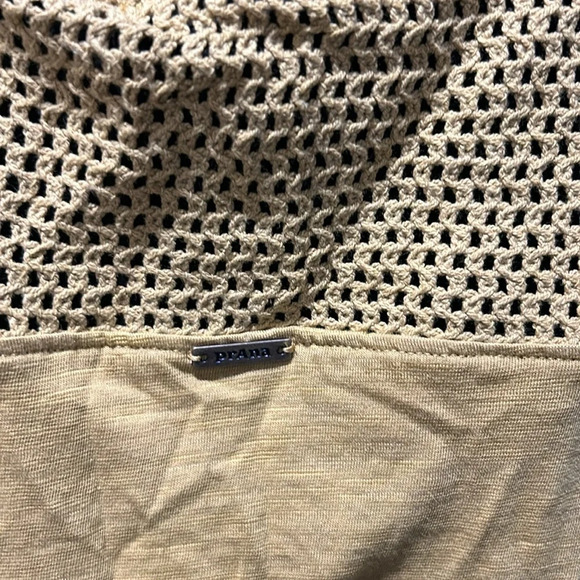 Prana Women Abbott Pass Mustard Yellow Square Neck Crocheted Top Tank Large NWT - Picture 7 of 10